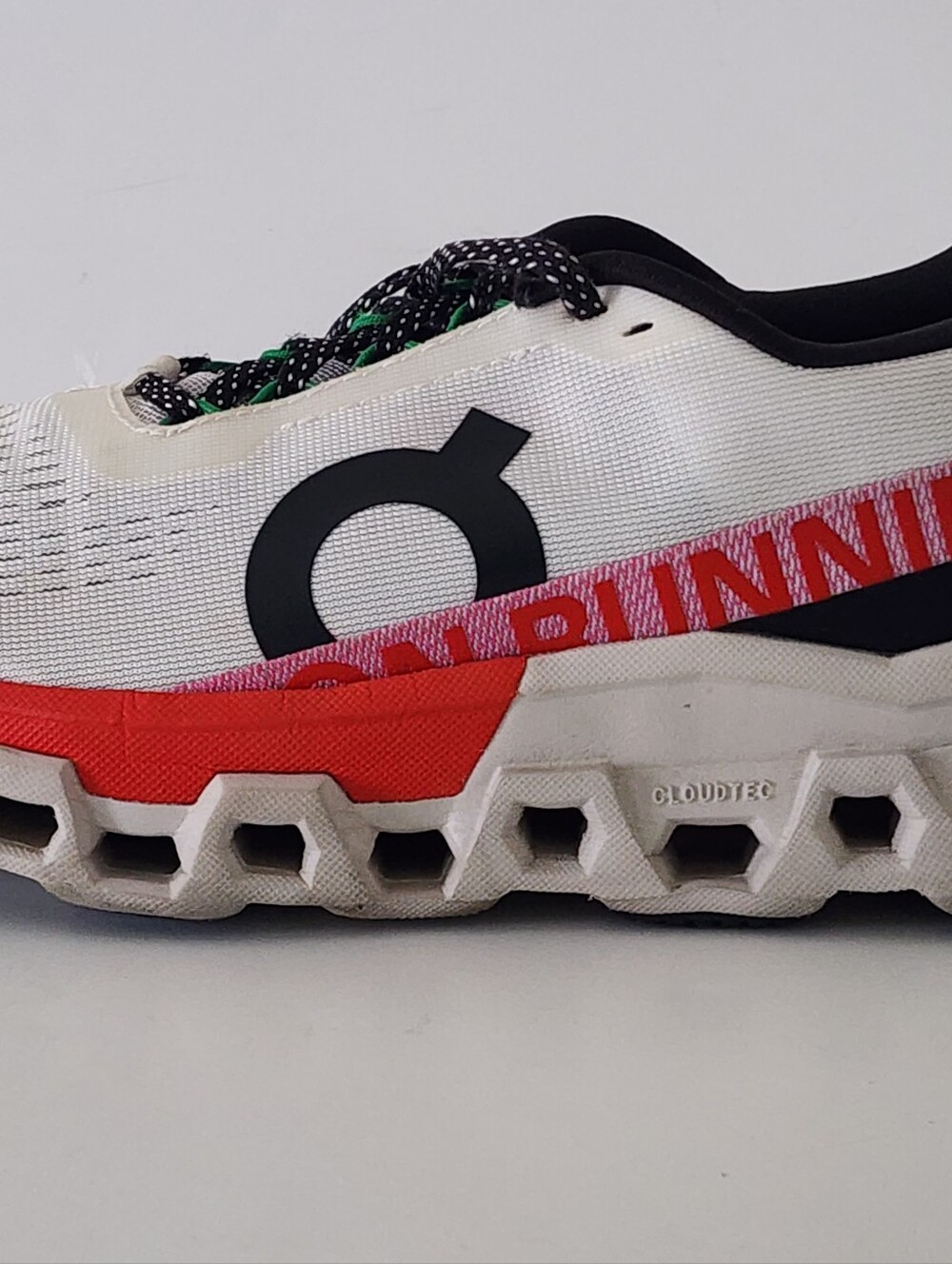 On Cloud Cloudmonster 2 Ivory Silver Red Running Shoes Women's Size 6.5 - Picture 12 of 14